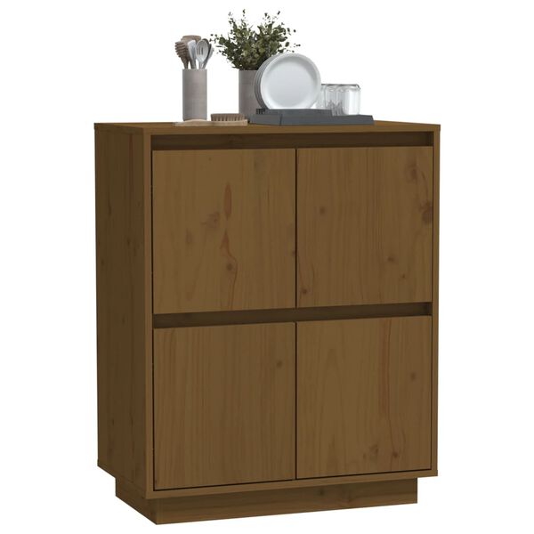 vidaXL Sideboard Honey brown Solid pine wood, MDF Medium Sideboard