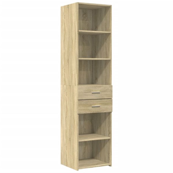 vidaXL Highboard Sonoma oak Engineered wood Tall Highboard Rectangular