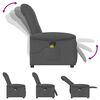 vidaXL Massage Recliner Chair Dark Grey Fabric