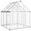 vidaXL Greenhouse Silver and clear Aluminum, Polycarbonate Medium