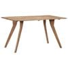 vidaXL Dining Table Natural Wood Solid Acacia wood 55.1 in Dining Table