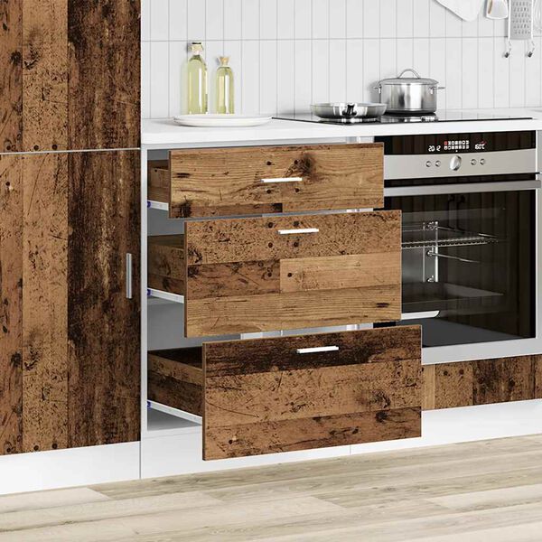 vidaXL Kitchen Base Cabinet Old Wood Engineered Wood Medium