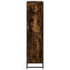 vidaXL Bookcase Smoked oak Engineered wood, Metal Tall Bookcase