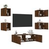 vidaXL TV Wall Cabinet Brown oak Engineered wood Medium TV Wall Cabinet