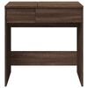 vidaXL Dressing Table Brown Oak Engineered wood, glass