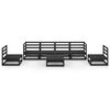 vidaXL Garden Lounge Set Black Solid Pine Wood Modular Garden Lounge Set