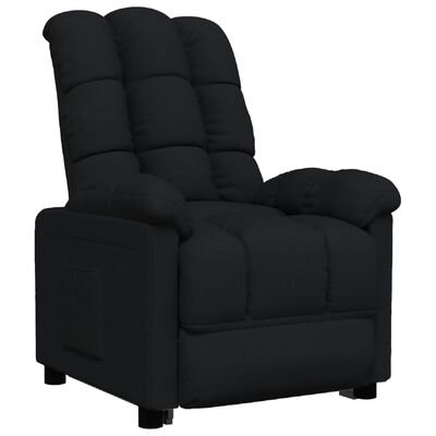 vidaXL Recliner Black Fabric