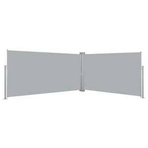 vidaXL Side Awning Grey Polyester 63 x 236 in Retractable