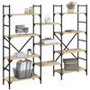 vidaXL Bookshelf Sonoma oak Engineered wood, powder-coated steel Tall