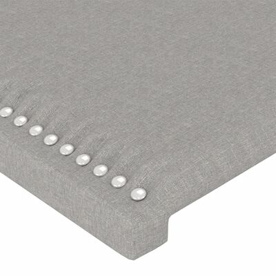 vidaXL LED Headboard Light Gray 39.4"x2"x46.5"/50.4" Fabric