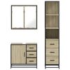 vidaXL Bathroom Furniture Set Sonoma Oak Engineered wood, Metal Large