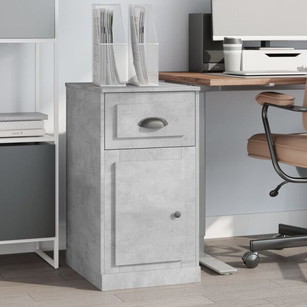 vidaXL Side Cabinet Concrete Grey Engineered wood 15.7x19.7x29.5 in