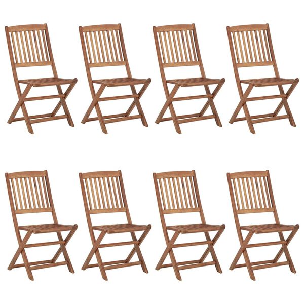 vidaXL Garden Chair Set of 8 Brown