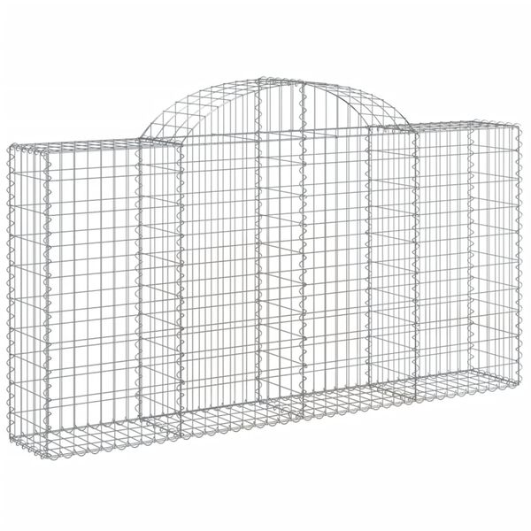 vidaXL Gabion Basket Set of 7 Silver Galvanized Iron
