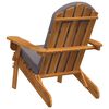 vidaXL Garden Chair Dark grey, Natural wood Solid acacia wood, Polyester