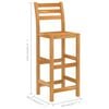 vidaXL Outdoor Bar Set Natural Acacia Solid Acacia wood Medium Strong