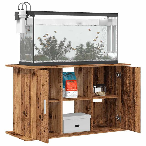 vidaXL Aquarium Stand Old wood Engineered wood Medium Shelving