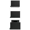 vidaXL Shelf Set of 3 High gloss black Engineered wood