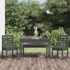 vidaXL Garden Dining Set Grey Solid pine wood Medium Modern