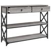 vidaXL Console Table Grey Sonoma Engineered wood 39.4 x 11.0 x 29.5 in