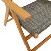 vidaXL Garden Chair Set of 8 Grey Solid acacia wood Medium Foldable