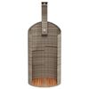 vidaXL Outdoor Shower Grey PE rattan, powder-coated steel, solid acacia wood