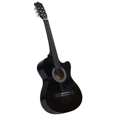 Banket Psychiatrie pack vidaXL Western Classical Cutaway Guitar with 6 Strings Black 38" |  vidaXL.com