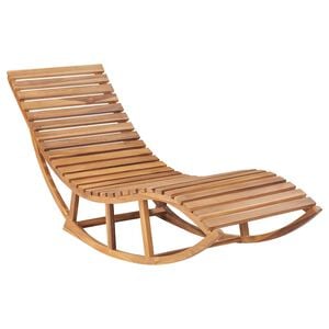vidaXL Sun Lounger Natural wood