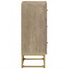 vidaXL Chest Of Drawers Natural Wood Solid mango wood and iron Medium
