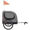 vidaXL Pet Bike Trailer Red and Black Oxford fabric and Steel Medium