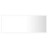 vidaXL Mirror White Engineered wood, Acrylic 39.4 in x 3.3 in x 14.6 in