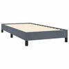 vidaXL Bed Frame Dark Gray Velvet, Plywood, Engineered Wood Twin XL
