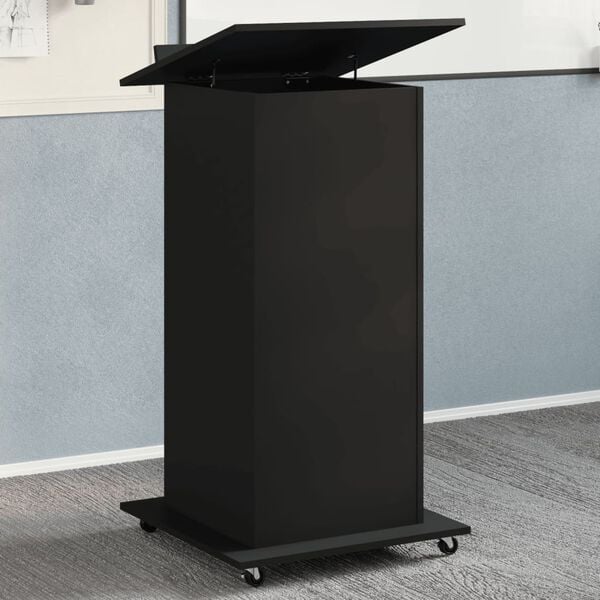 vidaXL Lectern Black Engineered Wood Medium Tiltable Lectern