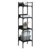vidaXL Bookshelf Black Engineered Wood, Powder-Coated Steel