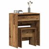 vidaXL Dressing Table Old Wood 23.6" x 15.7" x 29.5" Engineered wood