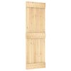 vidaXL Sliding Door with Hardware Set 27.6x82.7" Solid Wood Pine