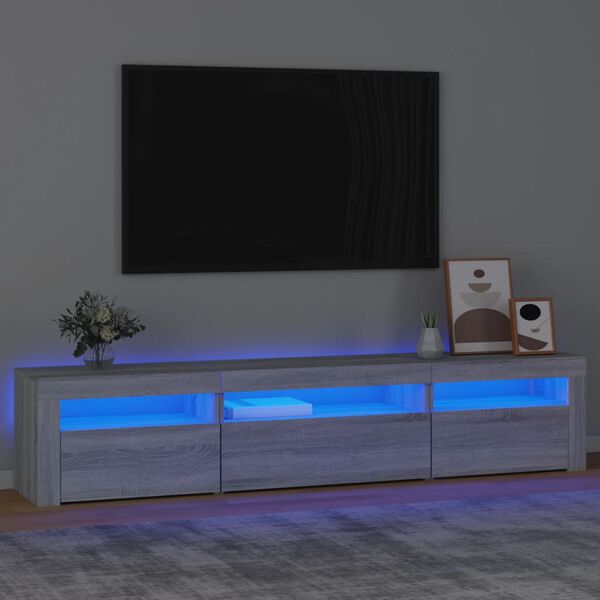 vidaXL TV Cabinet Grey Sonoma Engineered wood Large TV Cabinet