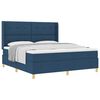 vidaXL Box Spring Bed with Mattress Blue 70.9" x 78.7" fabric