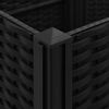 vidaXL Raised Bed Black Polypropylene Large Durable Outdoor Planter