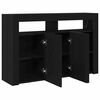vidaXL Sideboard Black Oak 45.67 x 11.81 x 29.53 in Engineered Wood