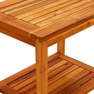 vidaXL Coffee Table 19.7"x13.8"x17.7" Solid Acacia Wood