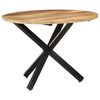 vidaXL Dining Table Natural wood Rough Mango Wood Medium Durable