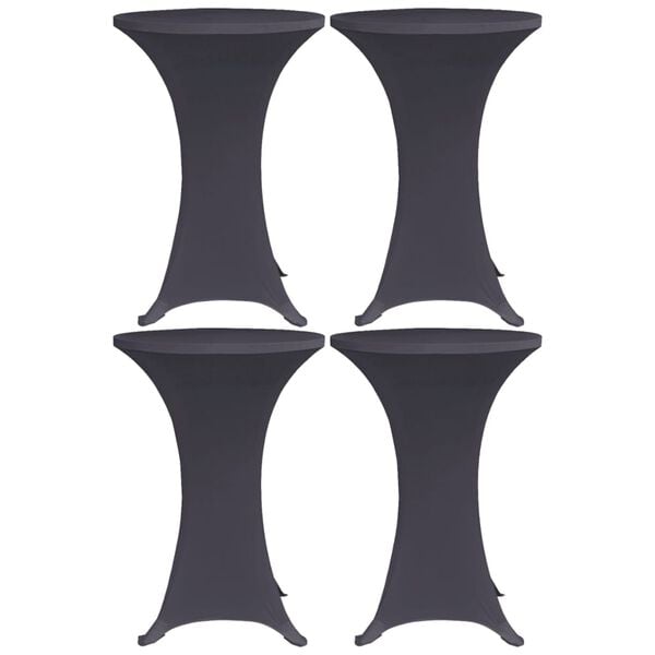 vidaXL Table Cover Set of 4 Anthracite Polyester: 90%, Elastane: 10%