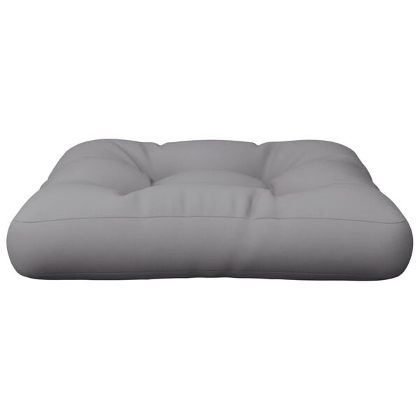 vidaXL Pallet Cushion Grey 100% Polyester 23.6x23.6 in