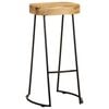 vidaXL Gavin Bar Stool Set of 2 Brown and black Solid mango wood and iron