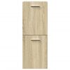 vidaXL Bathroom Furniture Set Sonoma oak Engineered wood, glass Large