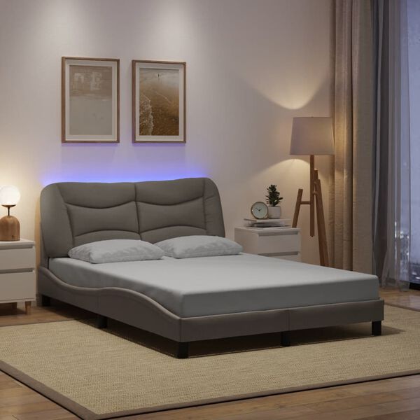 vidaXL Bed Frame Taupe