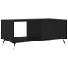 vidaXL Coffee Table Black Engineered wood, iron 35.4x19.7x15.7 in