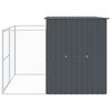vidaXL Dog House Anthracite Galvanized Steel 84.3 x 99.6 x 71.3 in