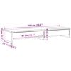 vidaXL Monitor Stand with Drawers White 39.4x10.6x5.9" Engineered Wood
